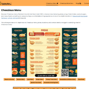 cheezious-menu.com