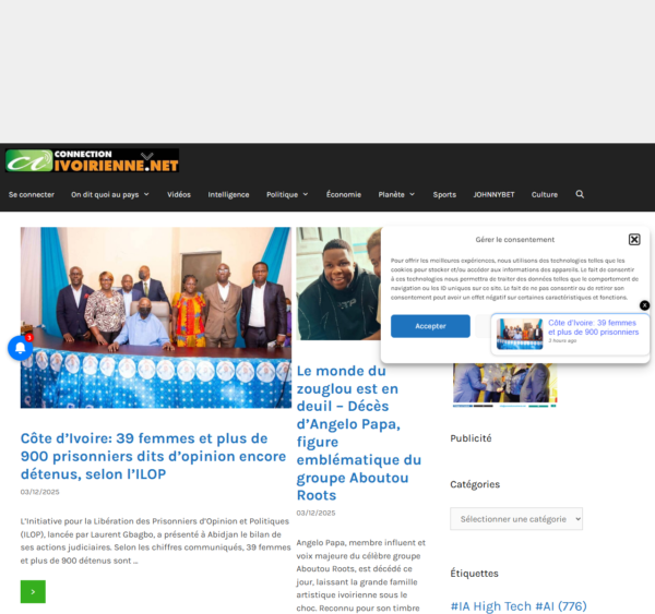 connectionivoirienne.net